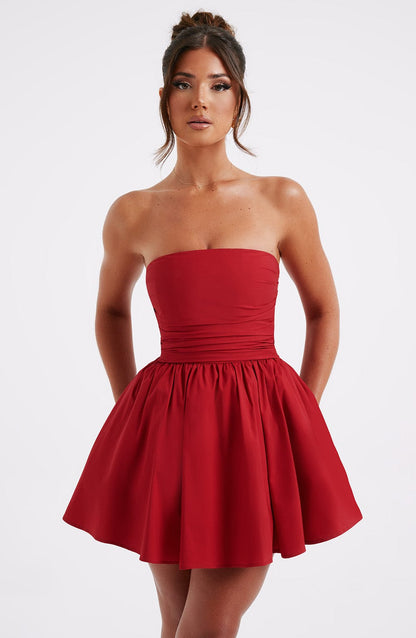 Robe courte Katrina - Rouge