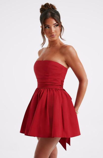 Robe courte Katrina - Rouge