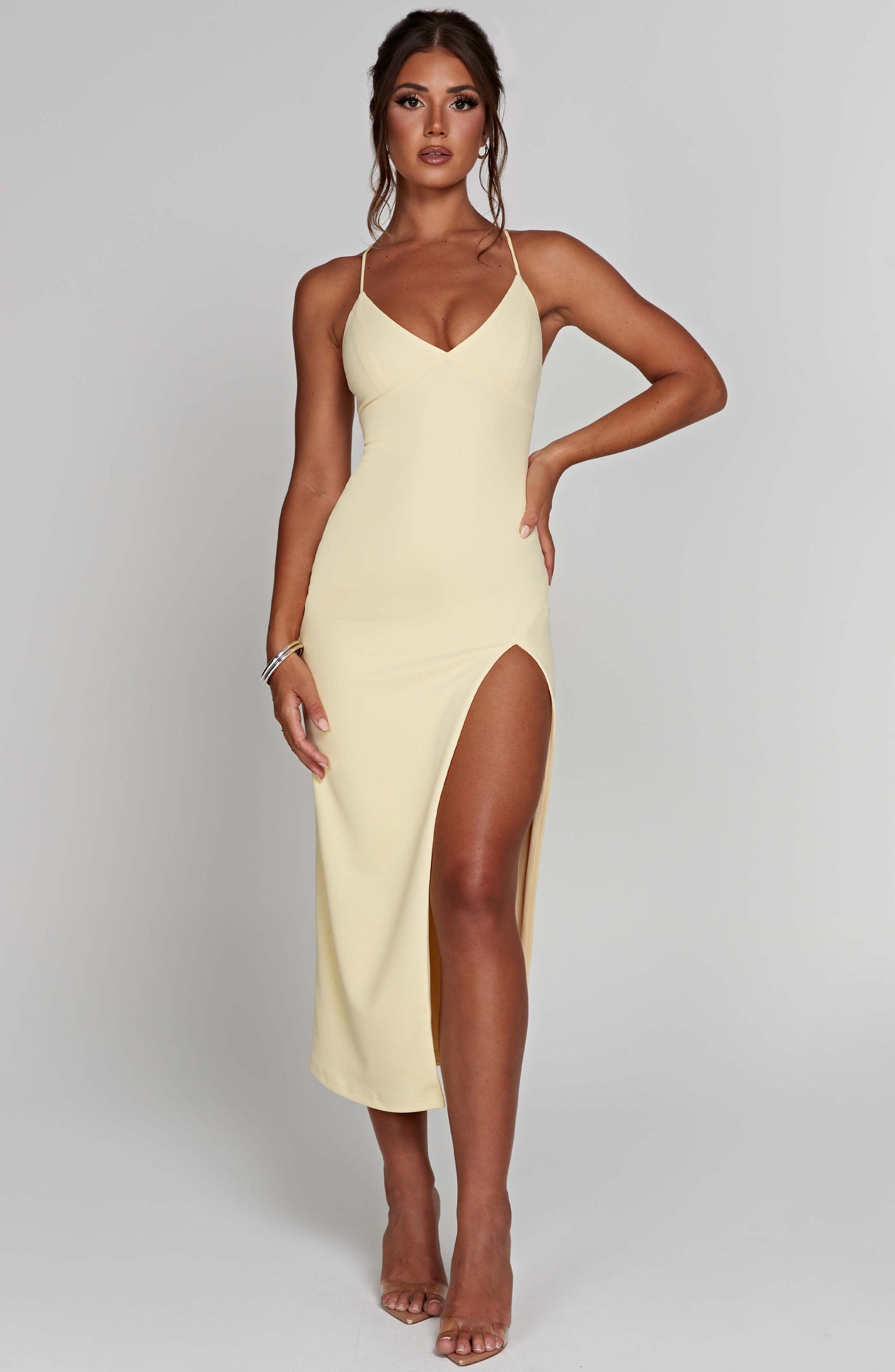 Robe mi-longue Kiana - Citron