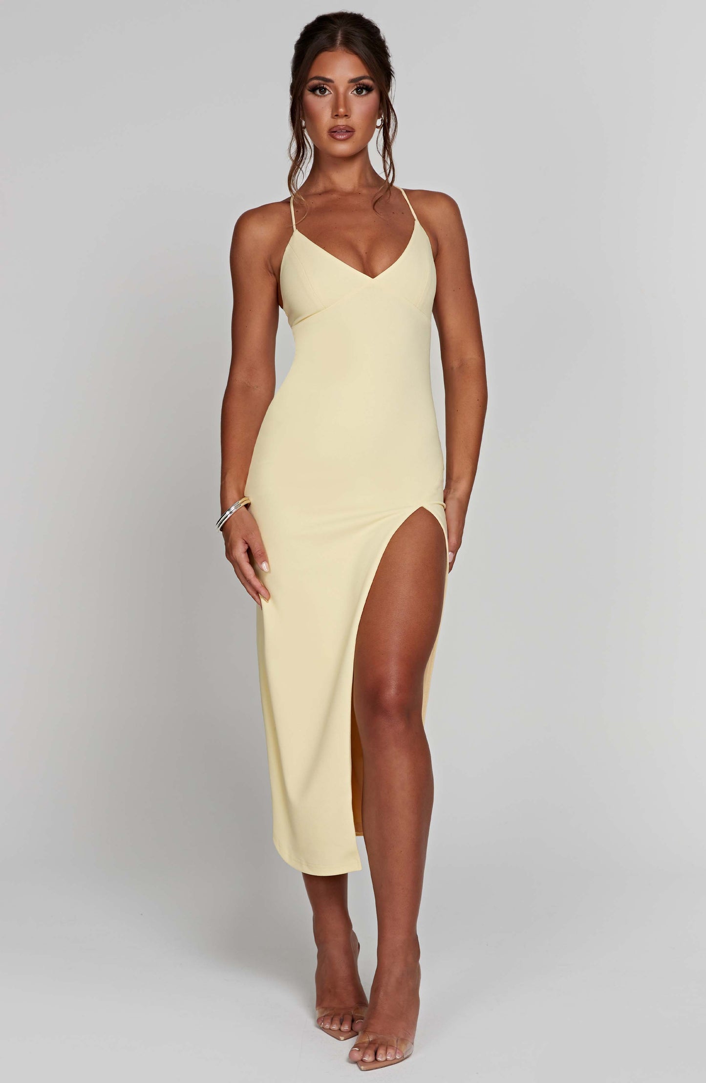 Robe mi-longue Kiana - Citron