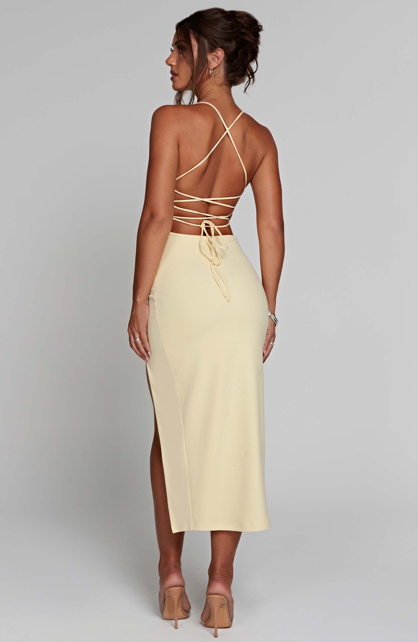 Robe mi-longue Kiana - Citron