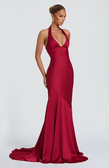 Kirsten Robe Longue - Rouge Baie