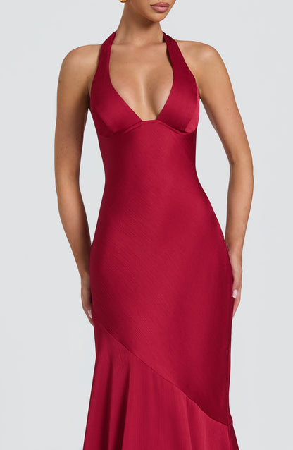 Kirsten Robe Longue - Rouge Baie