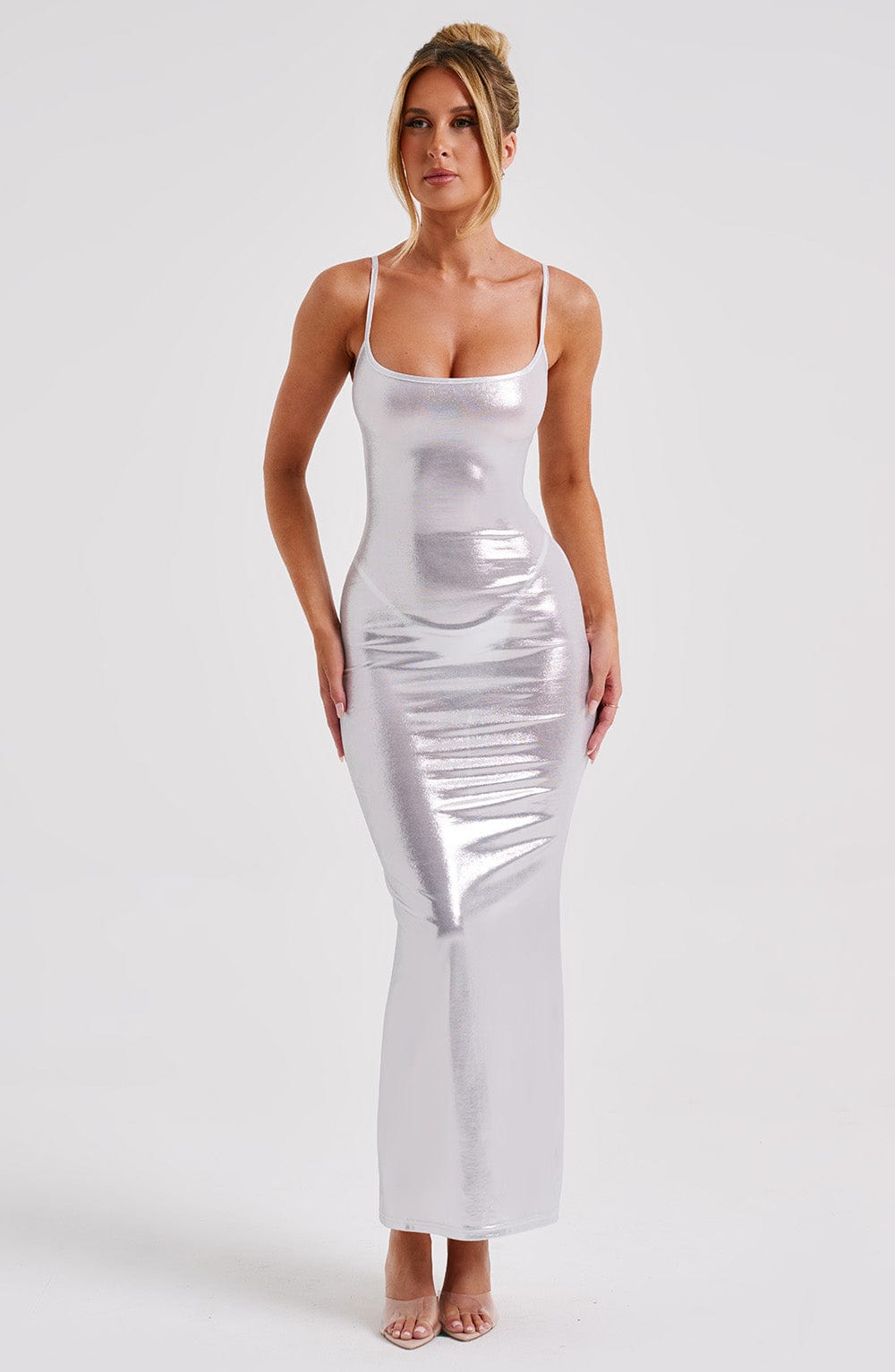 Robe longue Kyranni - Argent