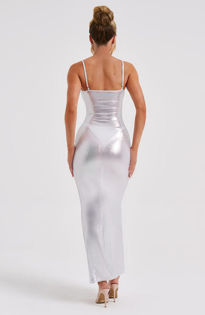 Robe longue Kyranni - Argent