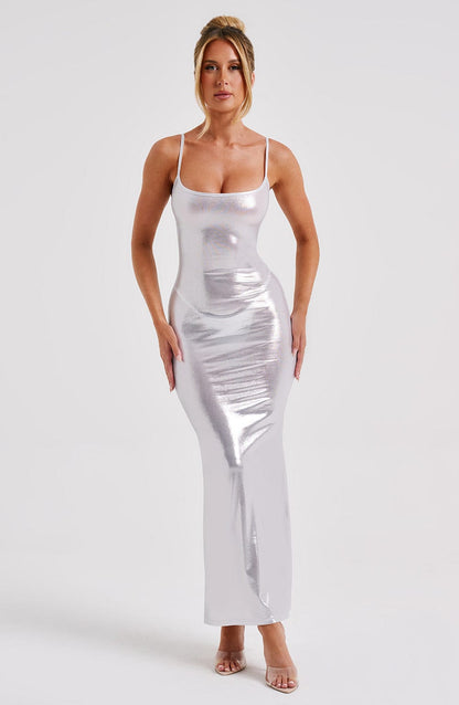 Robe longue Kyranni - Argent