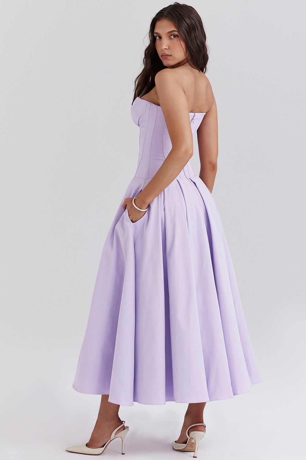 Apolline Robe Mi-Longue Violet