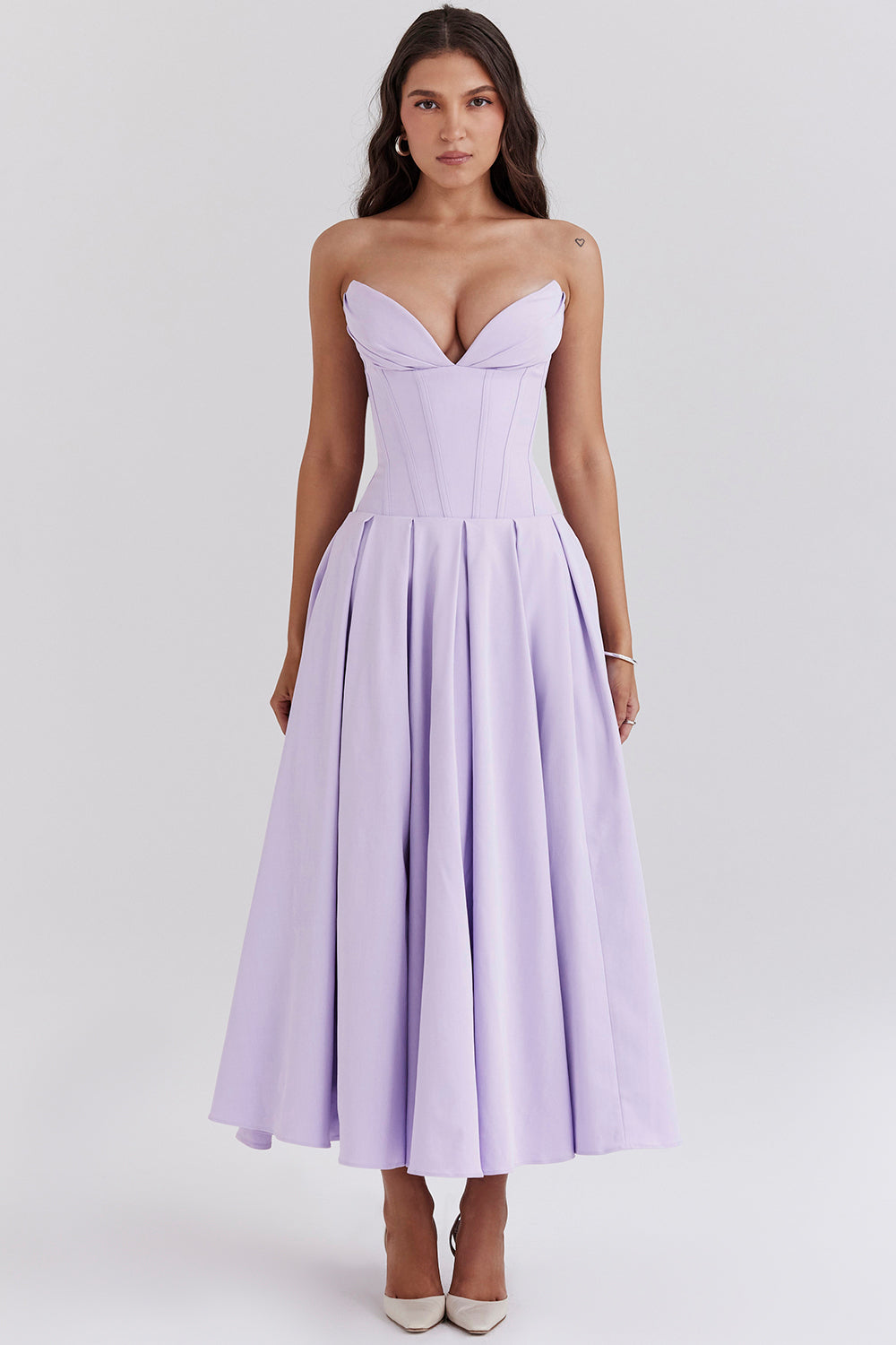 Apolline Robe Mi-Longue Violet