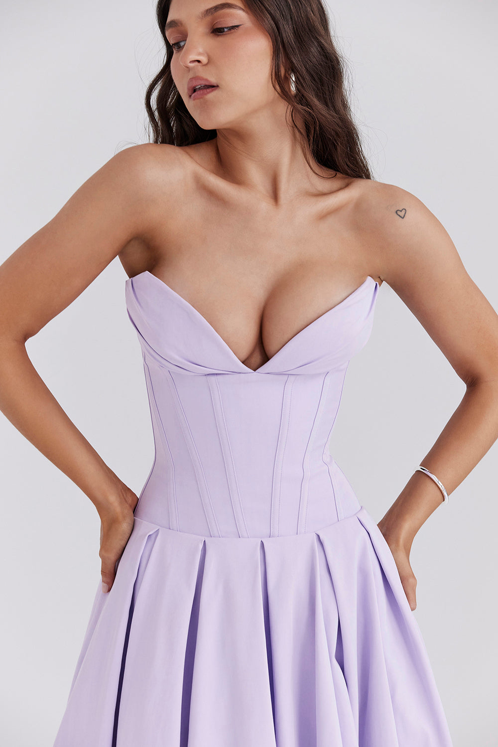 Apolline Robe Mi-Longue Violet