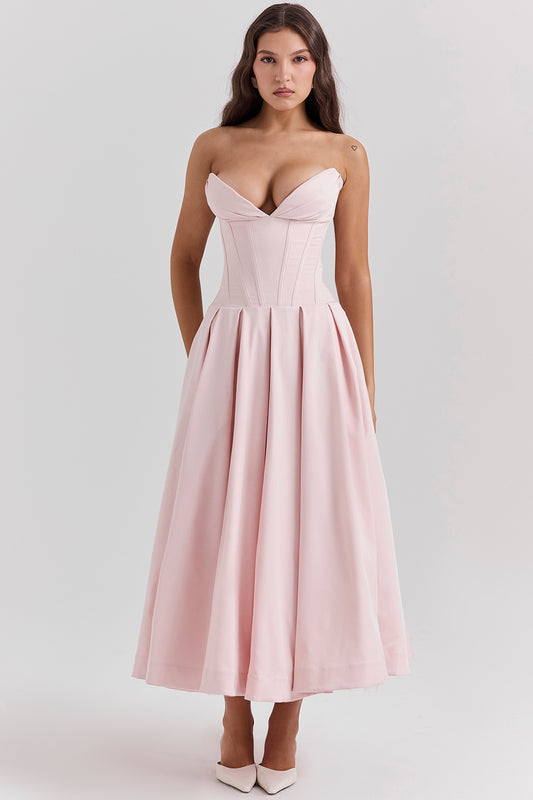 Apolline Robe Mi-Longue Rose