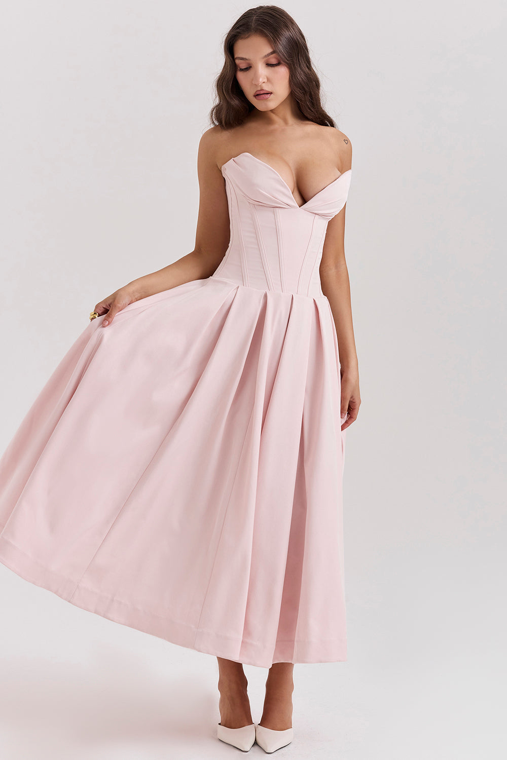 Apolline Robe Mi-Longue Rose