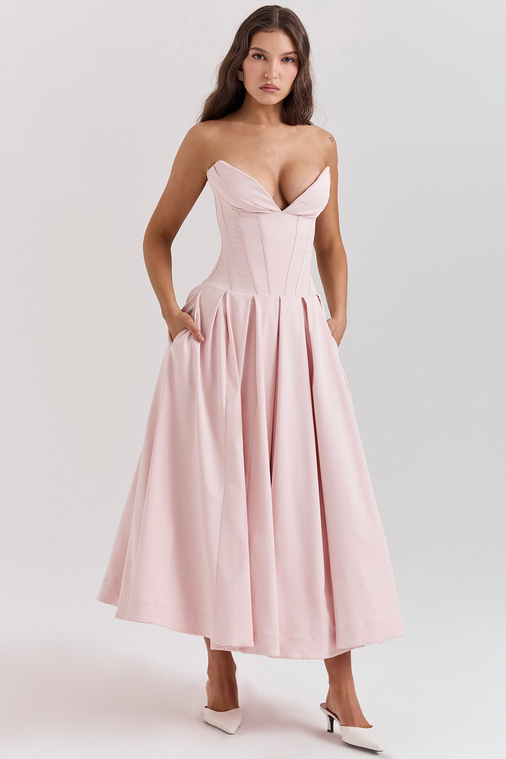 Apolline Robe Mi-Longue Rose