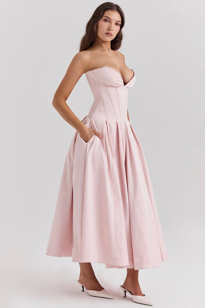 Apolline Robe Mi-Longue Rose