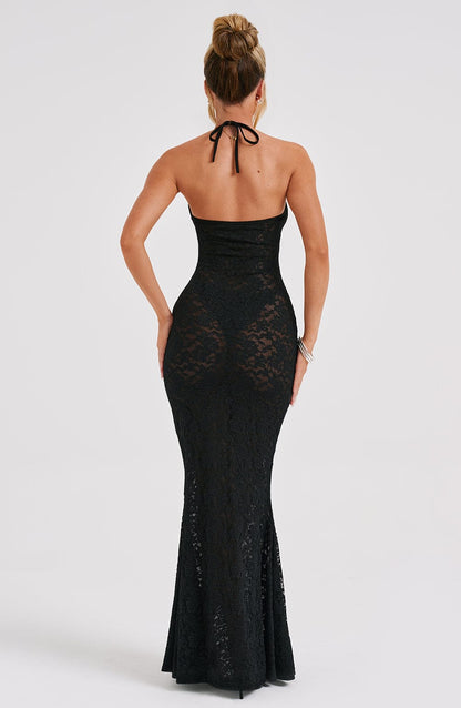 Robe longue Leilina - Noir