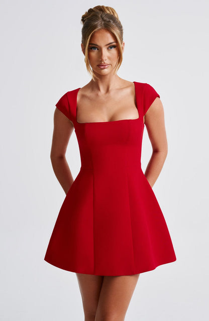 Robe courte Lena - Rouge