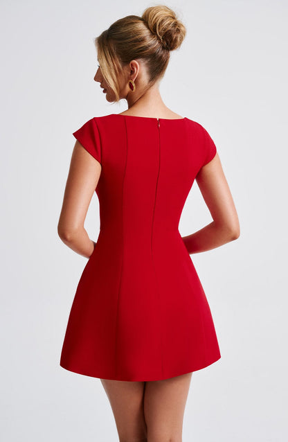 Robe courte Lena - Rouge