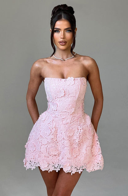 Robe courte Leona - Blush