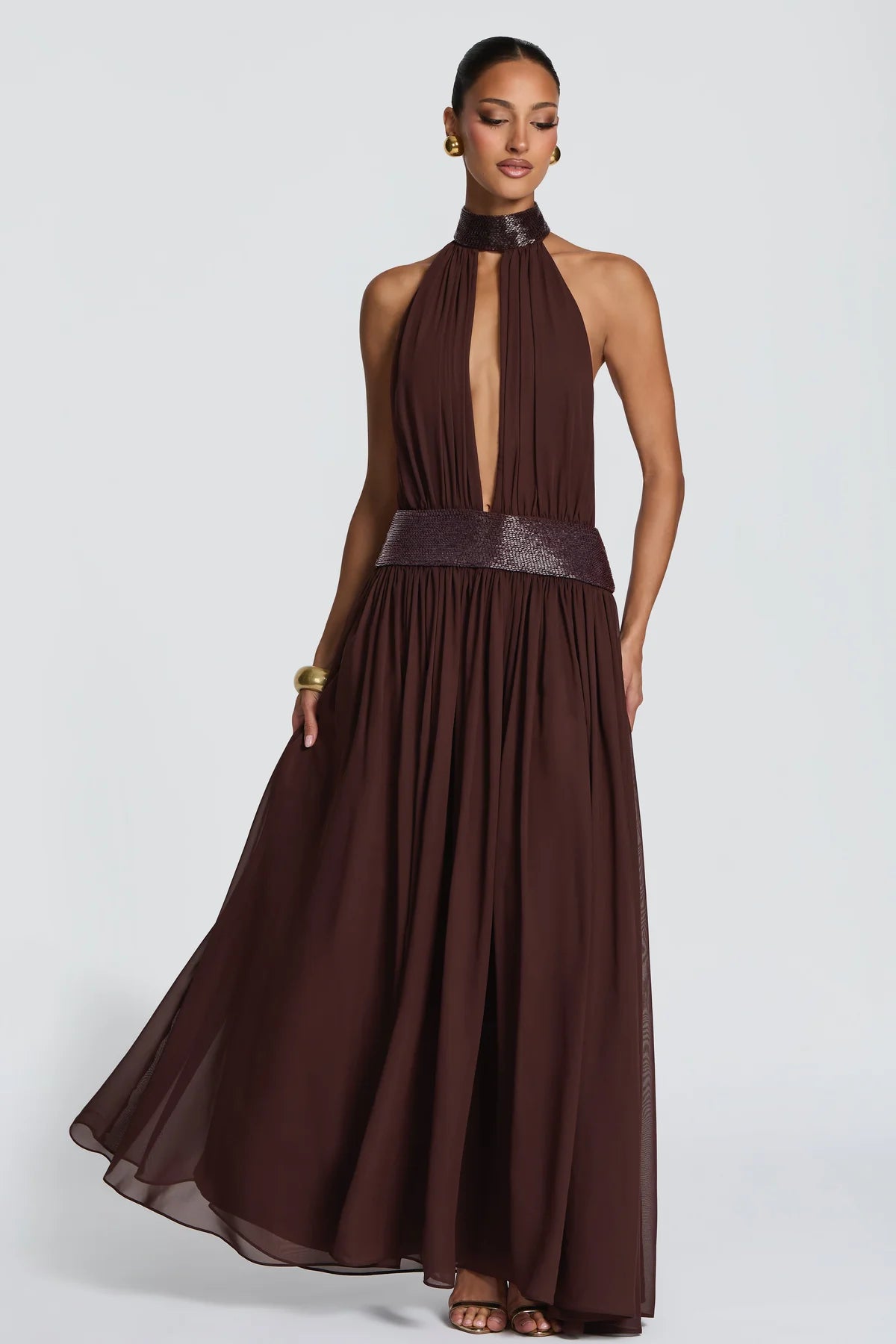 Léonie Robe Longue Café
