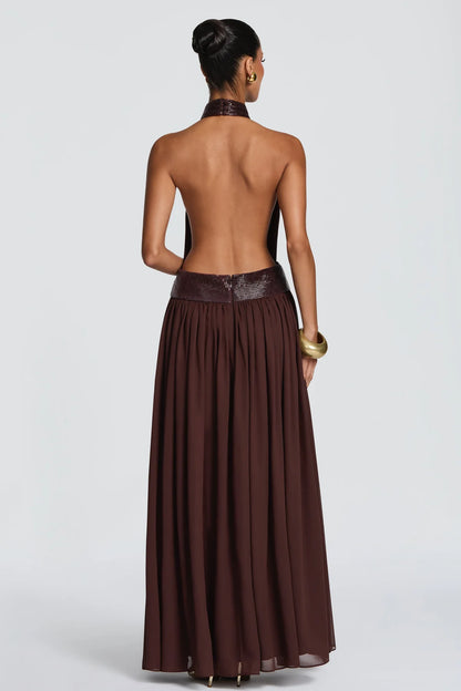 Léonie Robe Longue Café