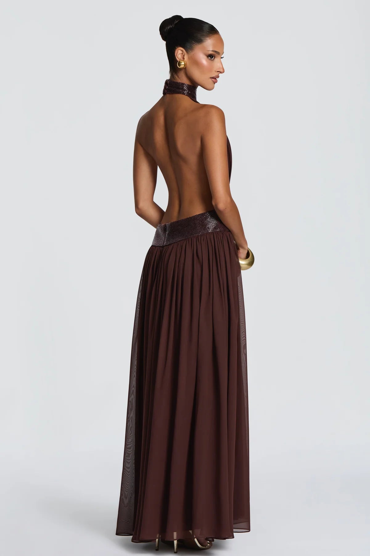 Léonie Robe Longue Café