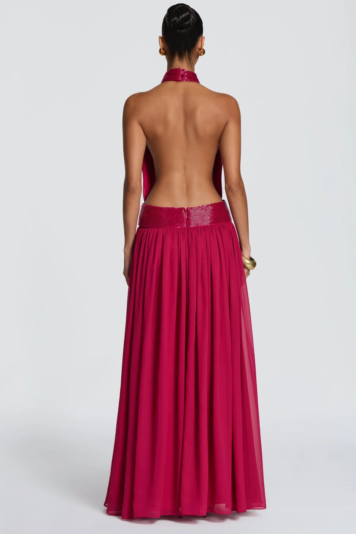 Léonie Robe Longue Framboise