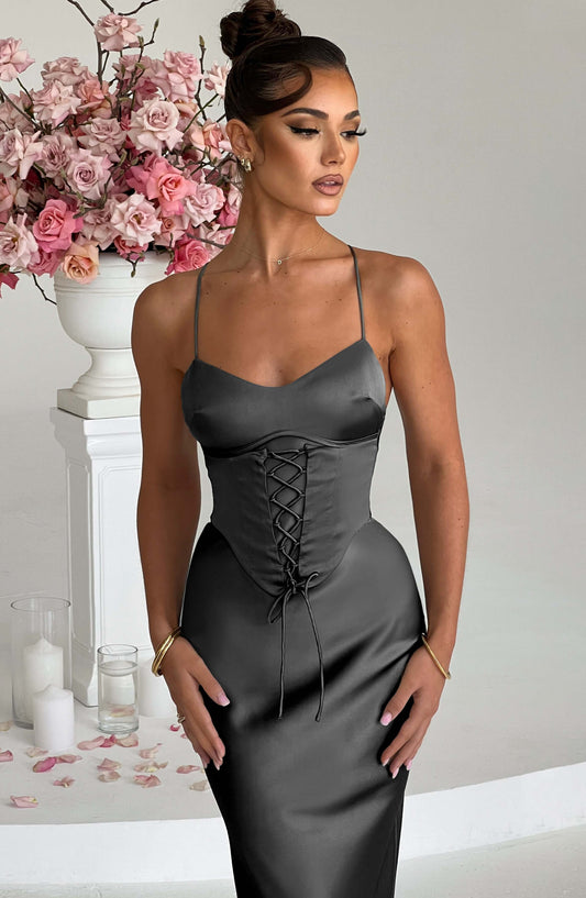 Robe longue Lillia - Anthracite