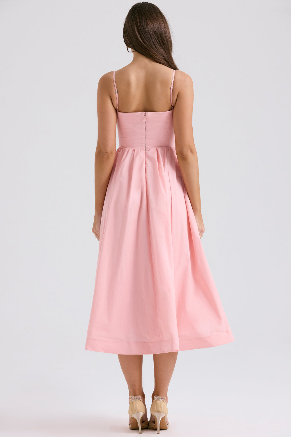 Faustine Robe Mi-Longue Rose