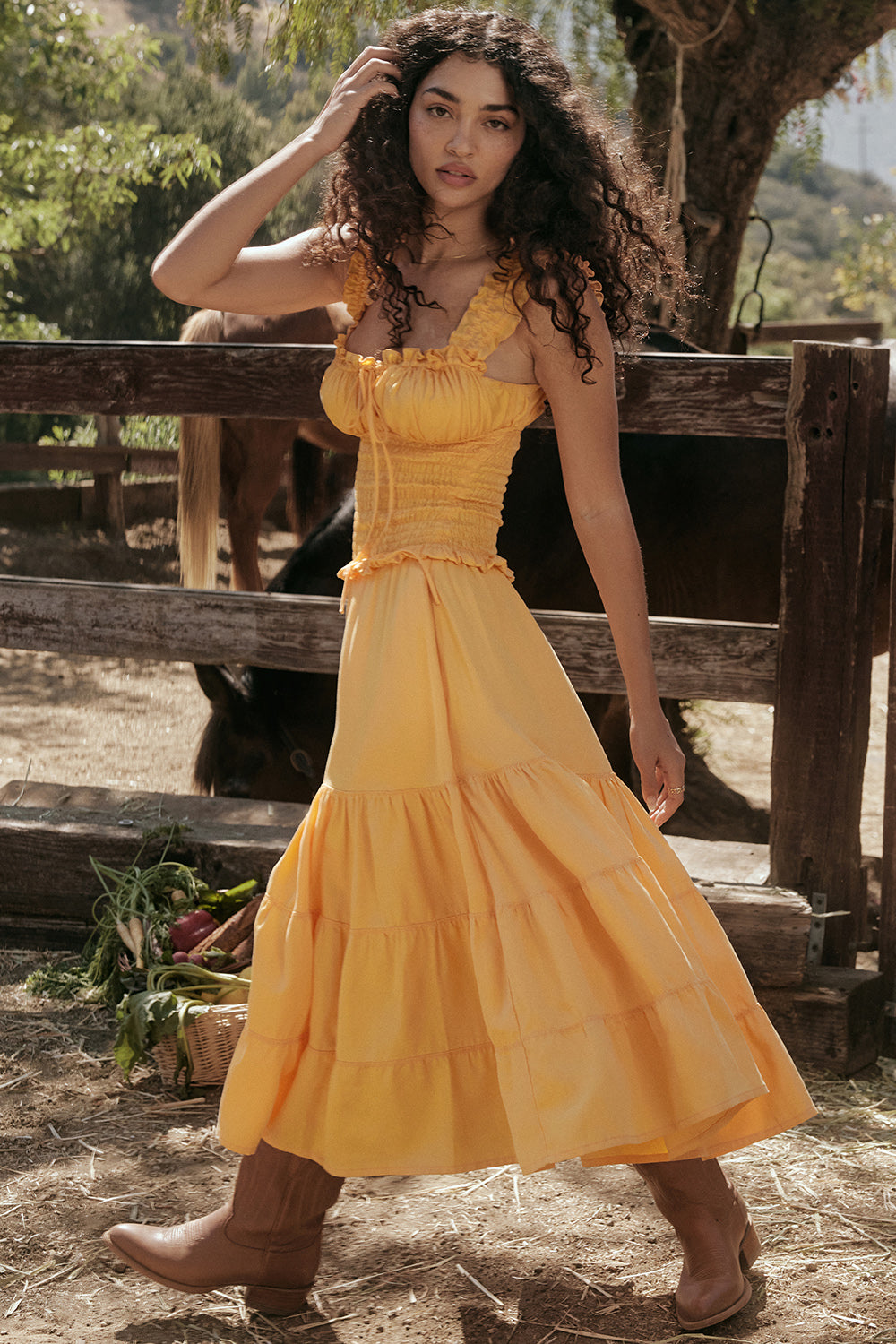 Garance Robe Mi-Longue Orange