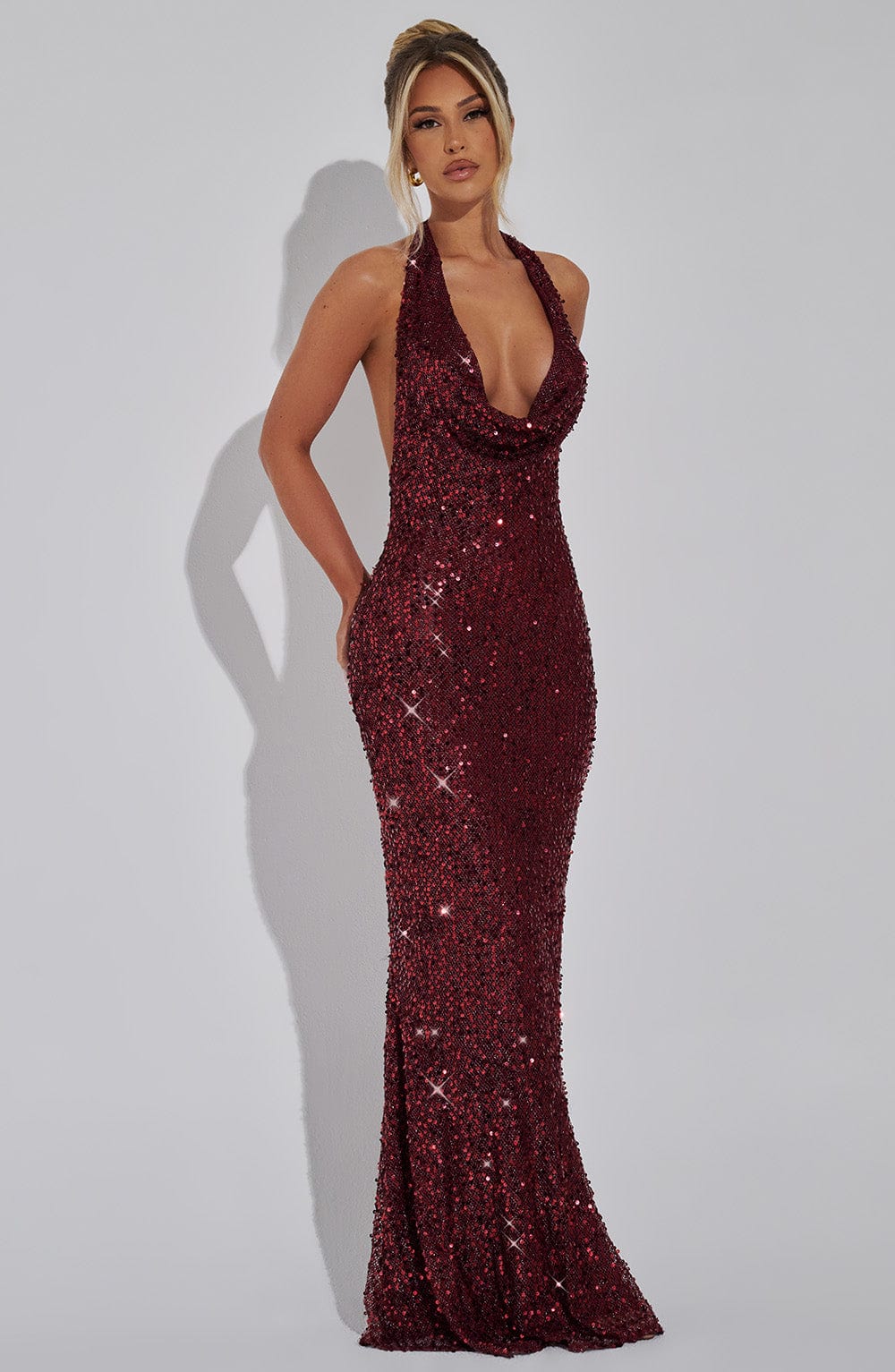 Robe longue Lorena - Doublée de vin