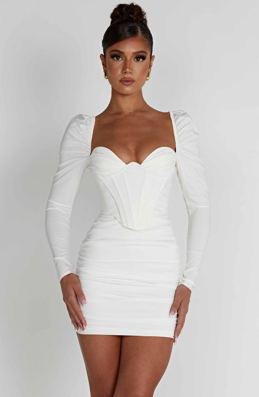 Robe courte Louise - Blanche