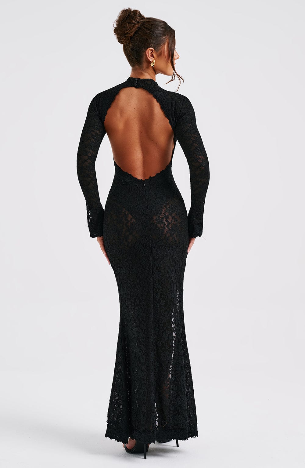 Robe longue Lourdes - Noir