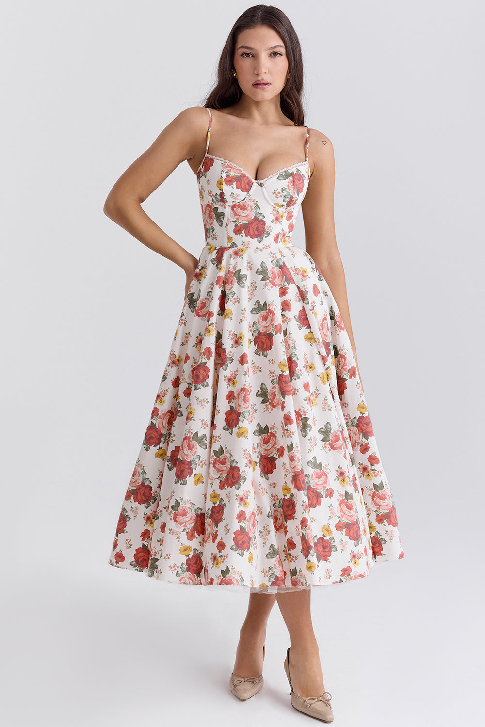 Aurore Robe Mi-Longue — Fleuri
