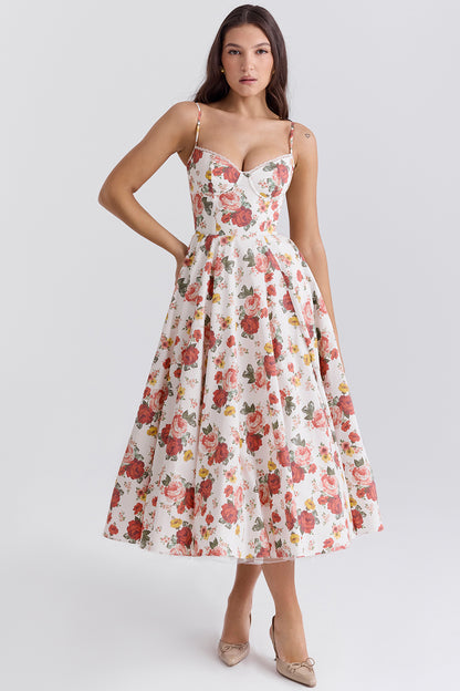 Aurore Robe Mi-Longue — Fleuri