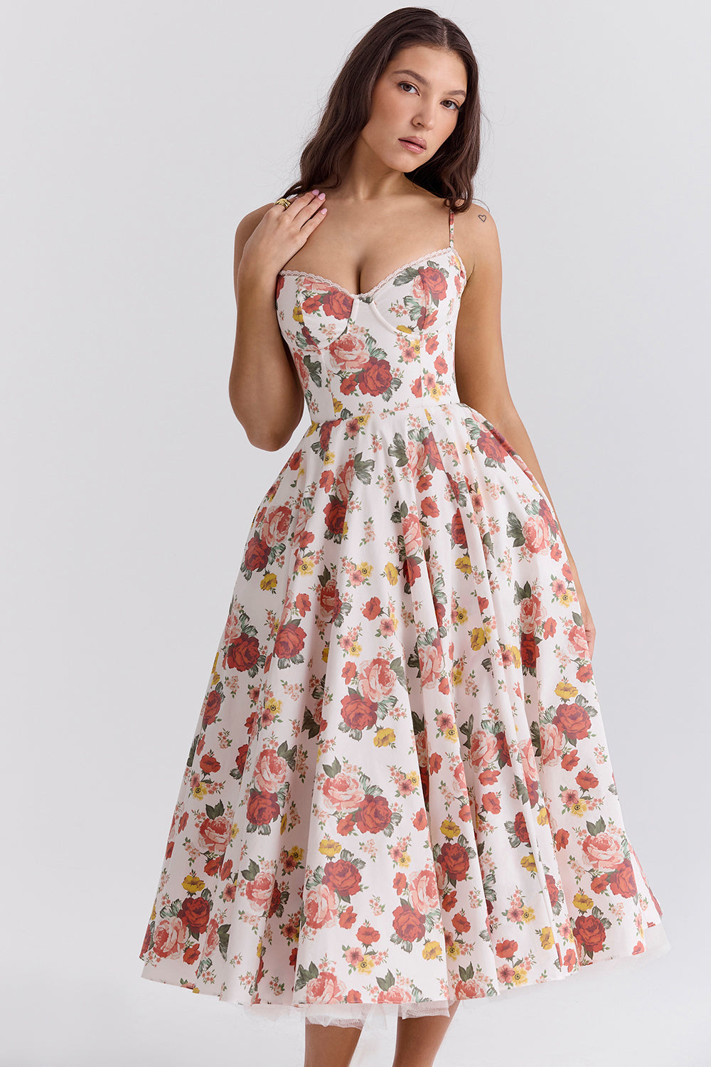 Aurore Robe Mi-Longue — Fleuri