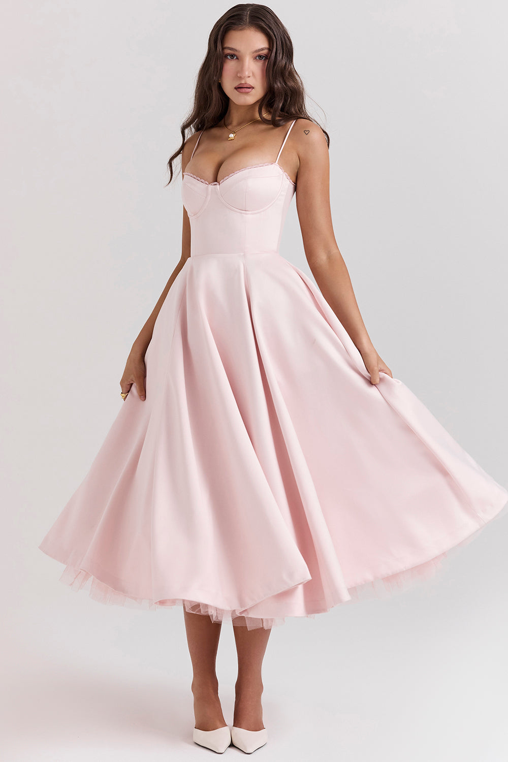Aurore Robe Mi-Longue — Rose