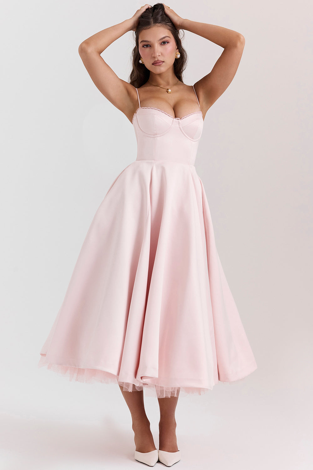 Aurore Robe Mi-Longue — Rose
