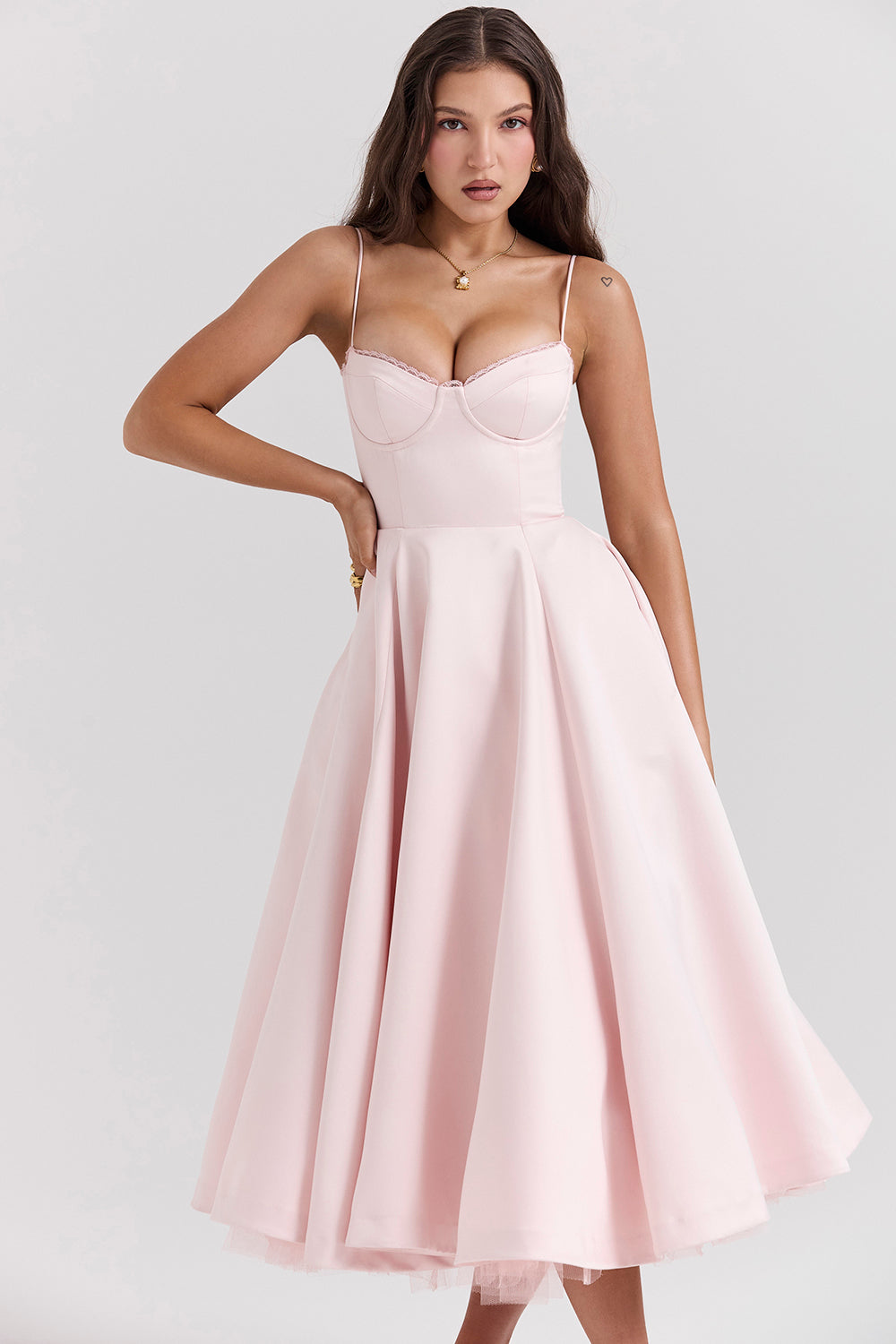 Aurore Robe Mi-Longue — Rose