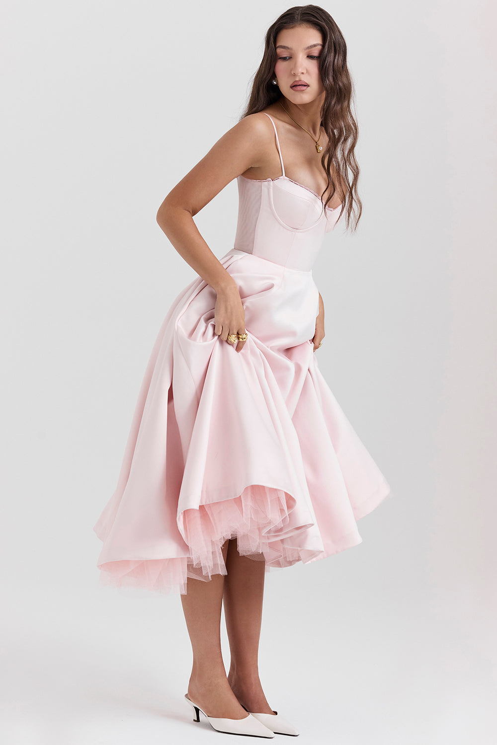 Aurore Robe Mi-Longue — Rose
