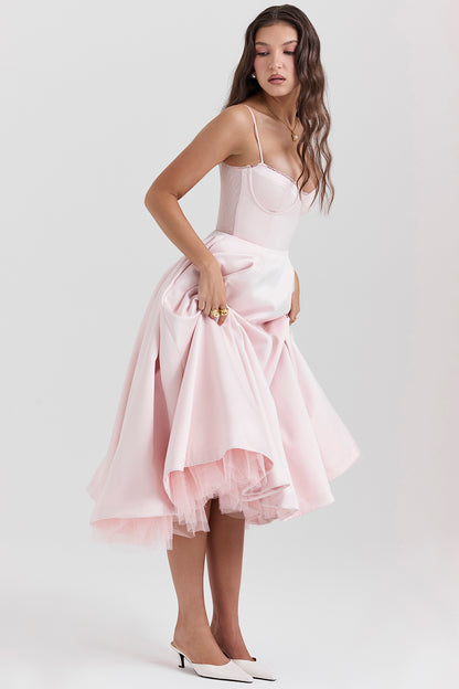 Aurore Robe Mi-Longue — Rose