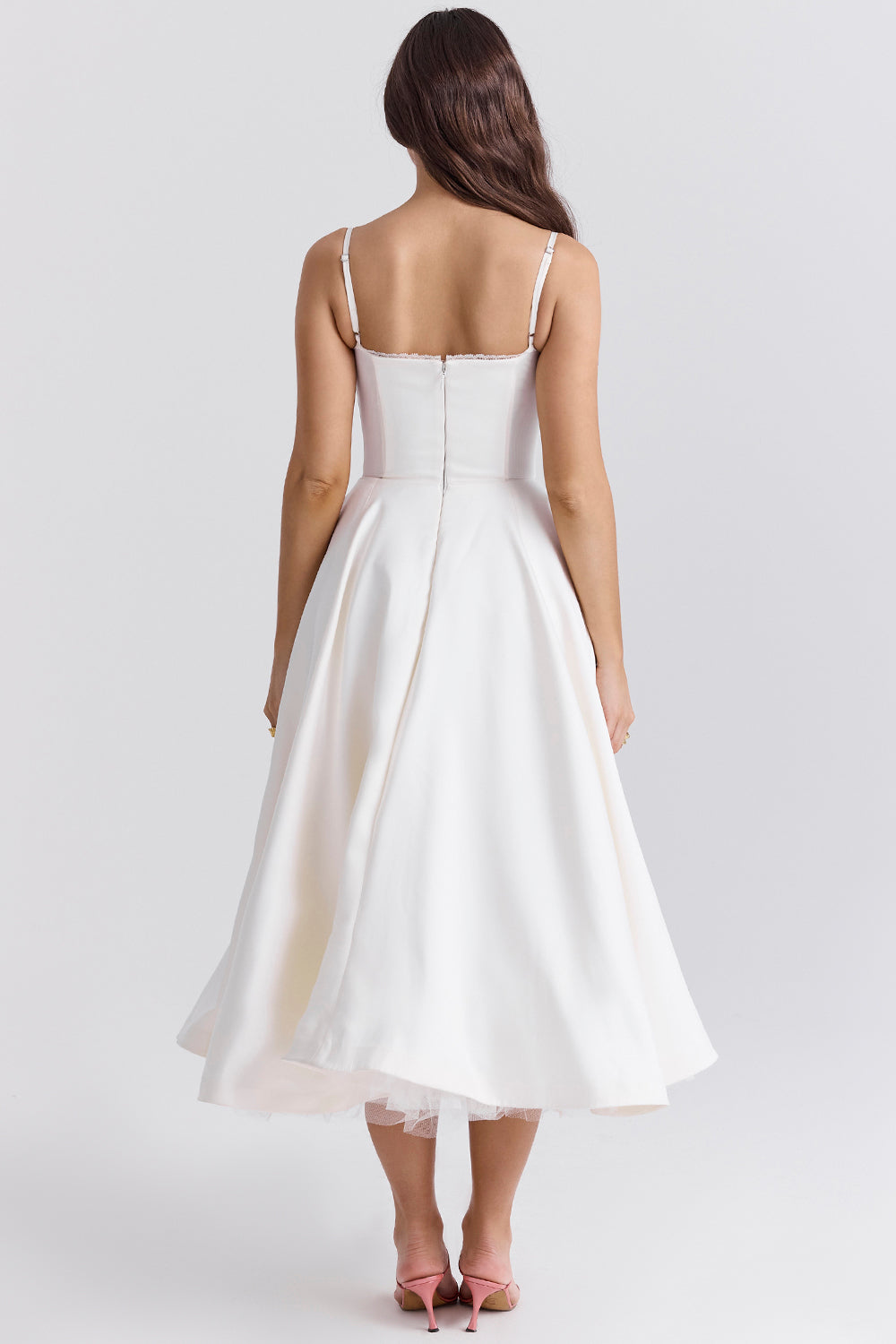 Aurore Robe Mi-Longue — Ivoire