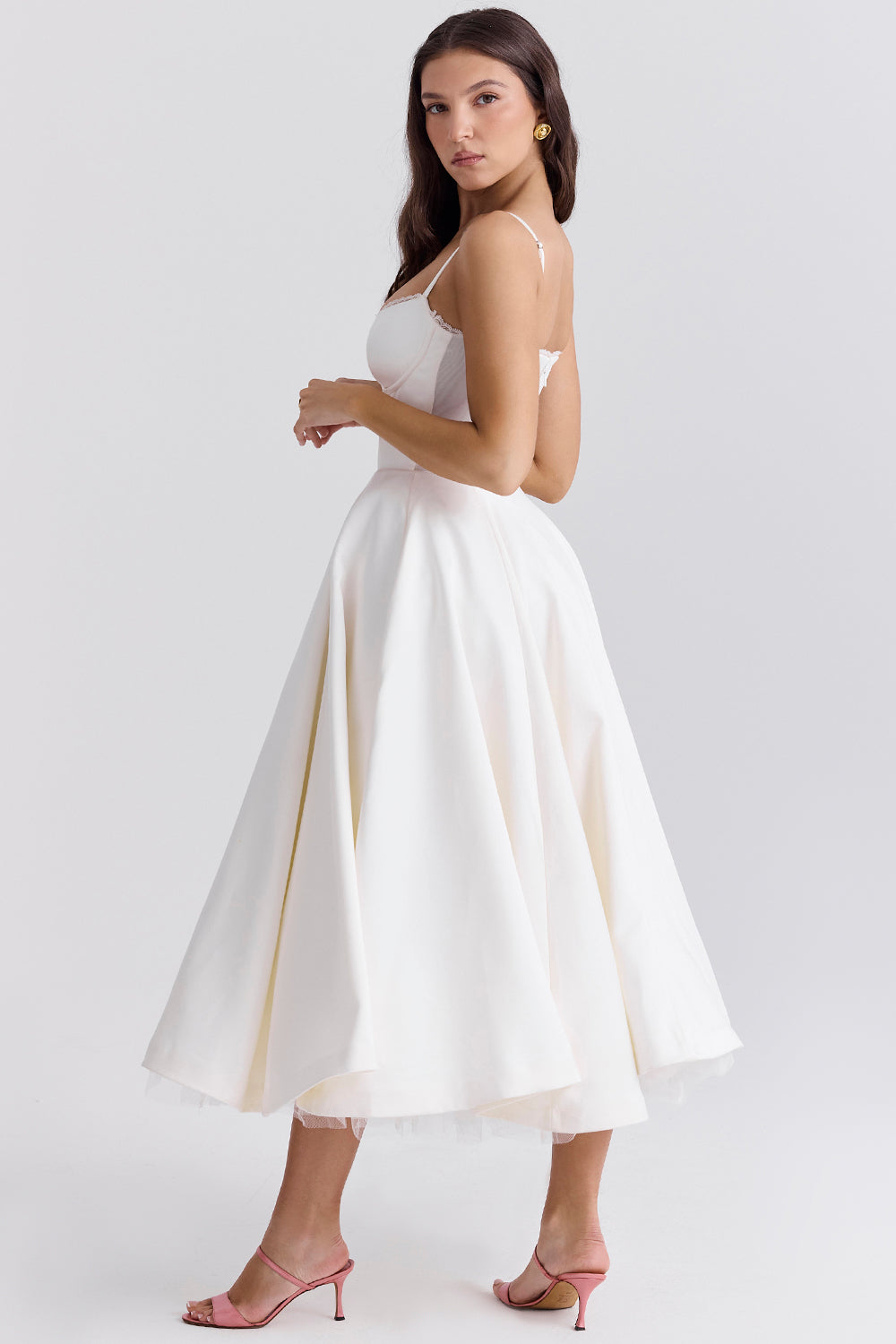 Aurore Robe Mi-Longue — Ivoire