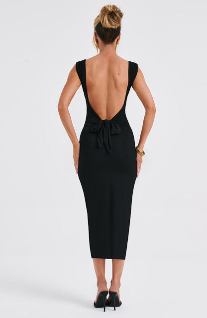 Robe mi-longue Malina - Noir