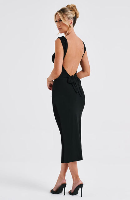 Robe mi-longue Malina - Noir