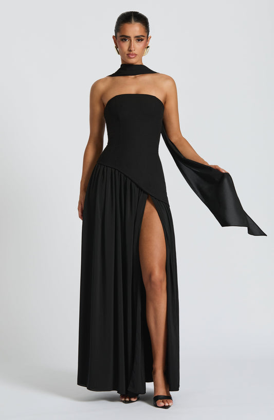 Robe Longue Maliyah – Noir