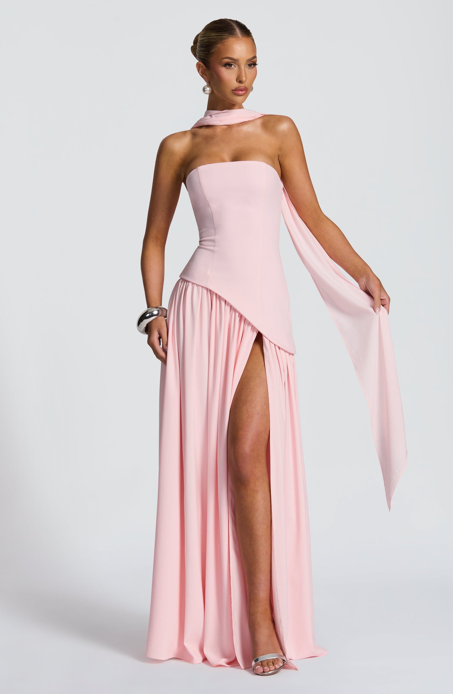 Maliyah Robe Longue - Rose Poudré