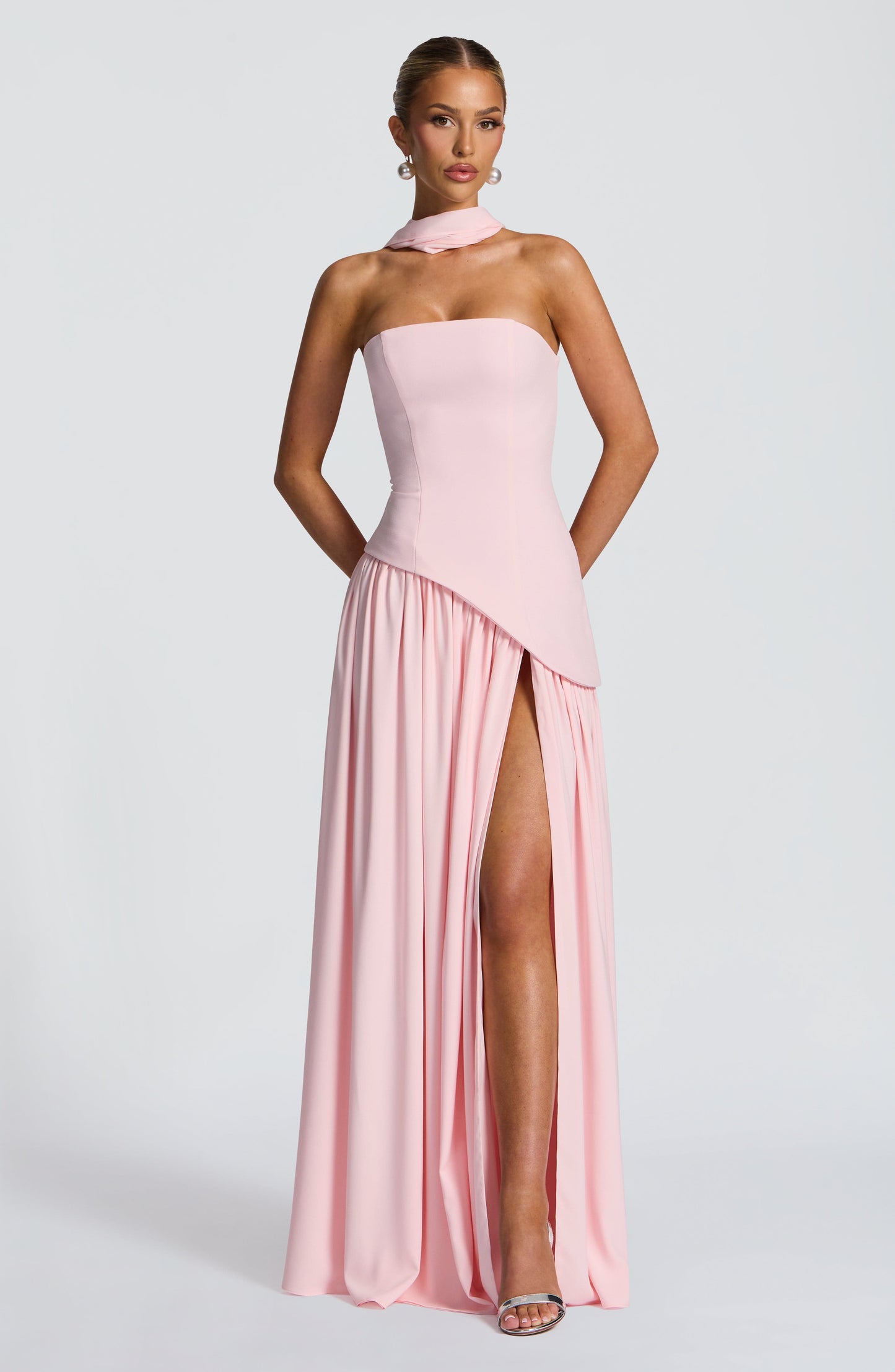 Maliyah Robe Longue - Rose Poudré