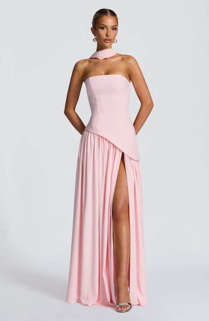 Maliyah Robe Longue - Rose Poudré