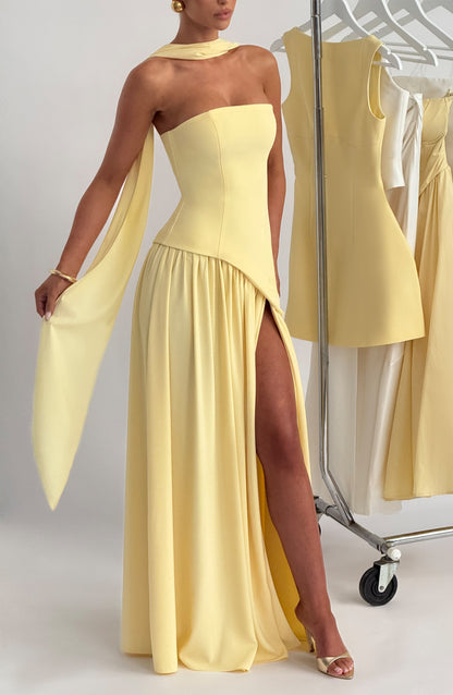 Maliyah Long Dress - Lemon