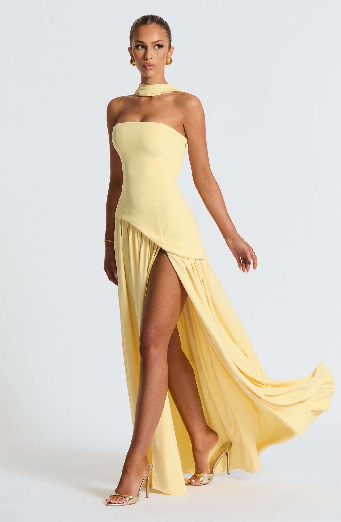 Maliyah Long Dress - Lemon