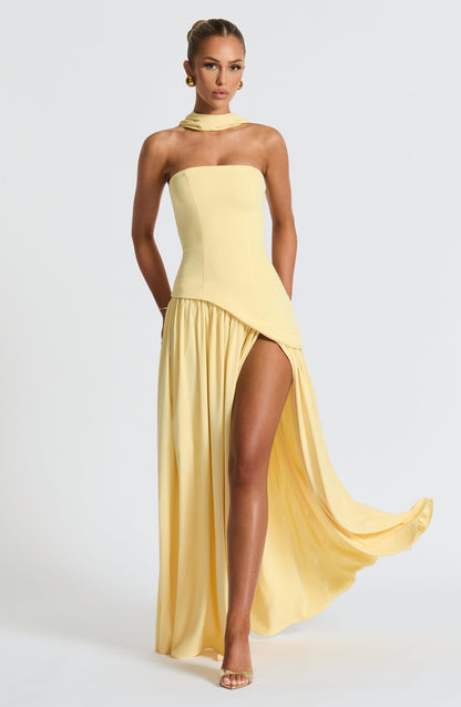 Maliyah Long Dress - Lemon
